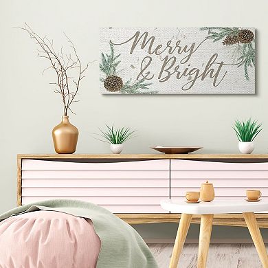 Stupell Home Decor Merry & Bright Canvas Wall Art