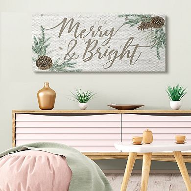 Stupell Home Decor Merry & Bright Canvas Wall Art