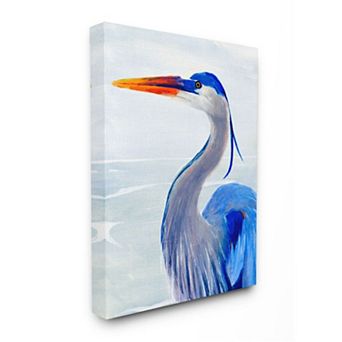 Stupell Home Decor Blue Pelican Canvas Wall Art