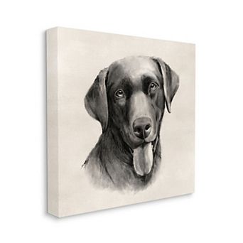 Stupell Home Decor Black Labrador Canvas Wall Art