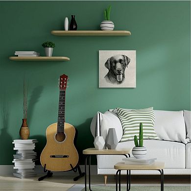 Stupell Home Decor Black Labrador Canvas Wall Art