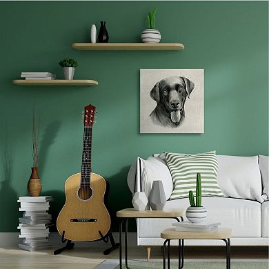 Stupell Home Decor Black Labrador Canvas Wall Art