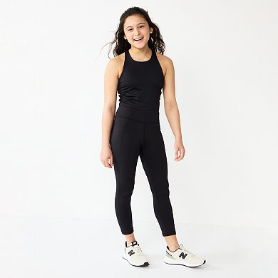 Girls 7-20 Tek Gear® High-Waisted Side Pocket 7/8 Leggings in Regular & Plus