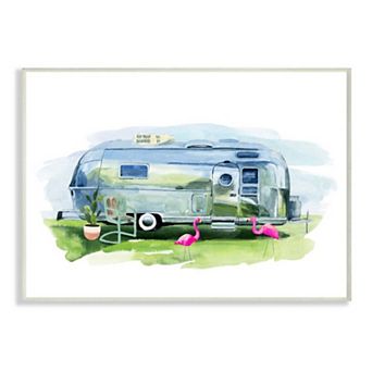 Stupell Home Decor Camping Trailer Plaque Wall Art