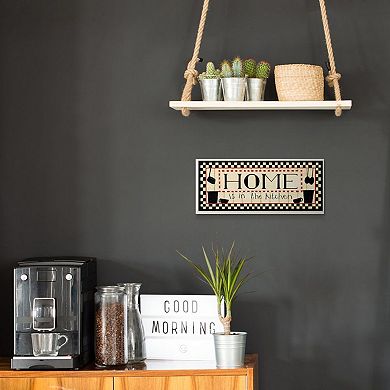 Stupell Home Decor Home Is In the Kitchen Pot and Pan Word Design Wall Art