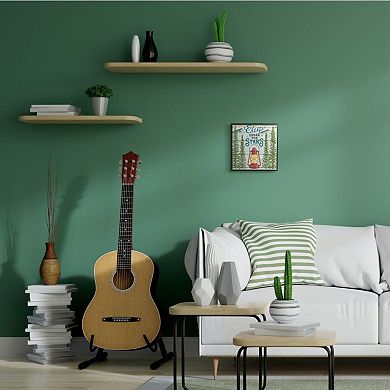 Stupell Home Decor Sleep Under the Stars Adventure Phrase with Lamp Wall Art