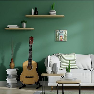 Stupell Home Decor Sleep Under the Stars Adventure Phrase with Lamp Wall Art