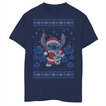 Disney's Lilo & Stitch Boys 8-20 Christmas Stitch Sweater Style Graphic Tee