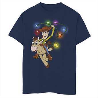 Disney / Pixar's Toy Story Boys 8-20 Woody Christmas Light Lasso Graphic Tee