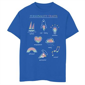 Disney / Pixar's Soul Boys 6-20 Personality Traits Graphic Tee