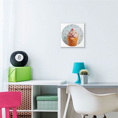 Stupell Home Decor Mouse with Cherry Desert Ice Cream Cone Painting Wall Art