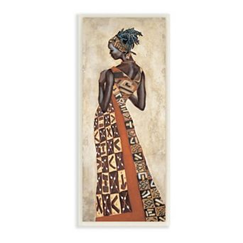 Stupell Home Decor Sophisticated Female Figure with Patterned Dress Wall Art