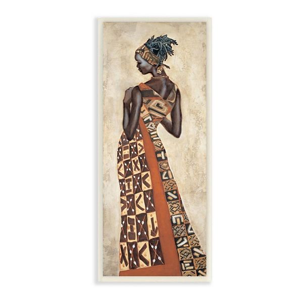 Stupell Home Decor Sophisticated Female Figure with Patterned Dress ...
