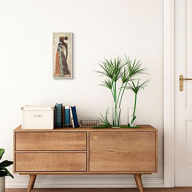 Stupell Home Decor Elegant Female Figure with Intricate Patterned Dress Wall Art