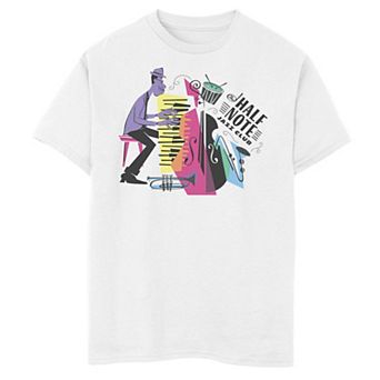 Disney / Pixar's Soul Boys 8-20 Half Note Jazz Club Collage Logo Graphic Tee