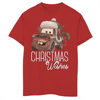 Disney / Pixar's Cars Boys 8-20 Tow Mater Christmas Wishes Portrait Graphic Tee