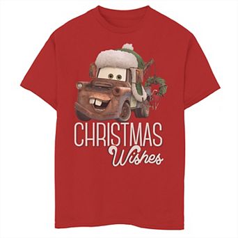 Disney / Pixar's Cars Boys 8-20 Tow Mater Christmas Wishes Portrait Graphic Tee