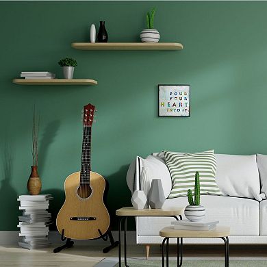 Stupell Home Decor Pour Your Heart Into It Colorful Motivational Quote Wall Art