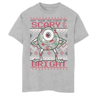 Disney / Pixar's Monsters Inc. Boys 8-20 Mike May Your Holidays Be Scary Graphic Tee