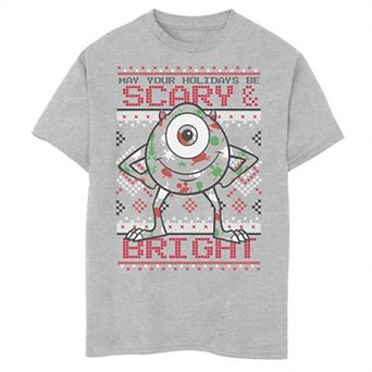 Disney / Pixar's Monsters Inc. Boys 8-20 Mike May Your Holidays Be Scary Graphic Tee