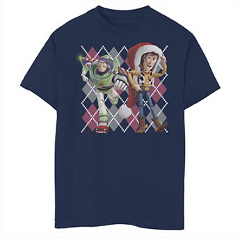 Disney / Pixar's Toy Story Boys 6-20 Woody & Buzz Holiday Portrait Graphic Tee