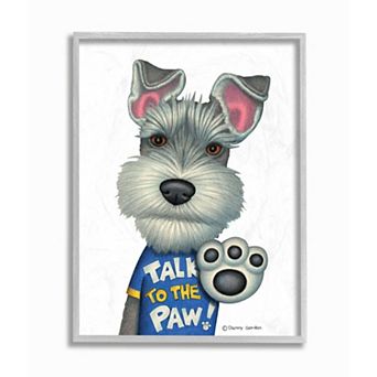 Stupell Home Decor Sassy Scotty Dog 'Talk to the Paw' Quote Family Pet Framed Wall Art