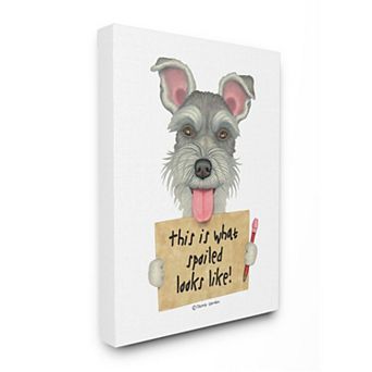Stupell Home Decor Scotty Dog 'What Spoiled Looks Like' Pet Phrase Canvas Wall Art