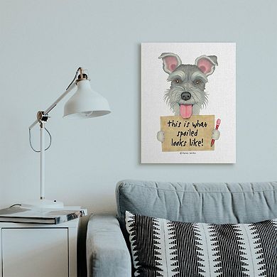 Stupell Home Decor Scotty Dog 'What Spoiled Looks Like' Pet Phrase Canvas Wall Art