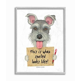 Stupell Home Decor Scotty Dog 'What Spoiled Looks Like' Pet Phrase Framed Wall Art