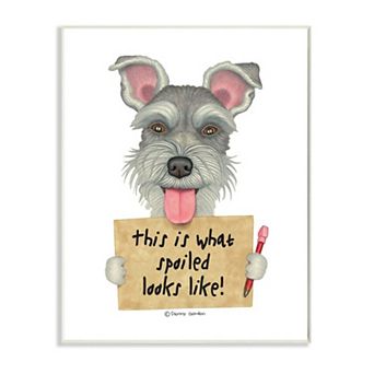 Stupell Home Decor Scotty Dog 'What Spoiled Looks Like' Pet Phrase Wood Wall Art