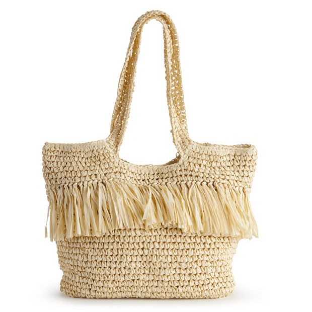 LC Lauren Conrad Straw Tote Bag