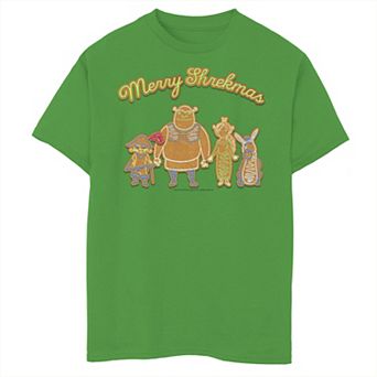 Boys 8-20 DreamWorks Shrek Merry Shrekmas From The Cookie Family Graphic Tee