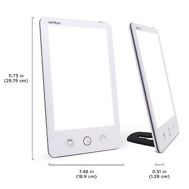 Verilux HappyLight VT43 Luxe 10,000 Lux LED Bright White Light Therapy Lamp with Adjustable Brightness, Color, & Countdown Timer