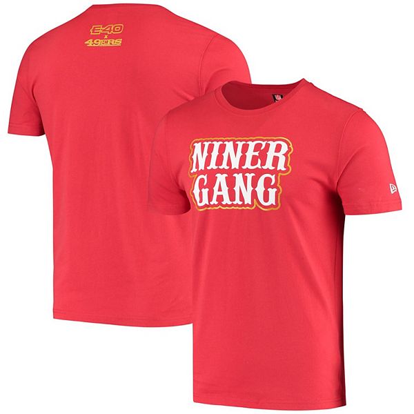Men's New Era Scarlet San Francisco 49ers E-40 Niner Gang T-Shirt