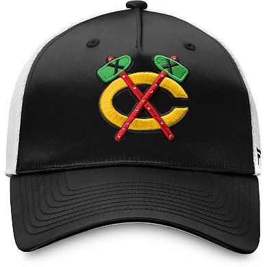 Women's Fanatics Branded Black Chicago Blackhawks Exclusive Trucker Snapback Hat