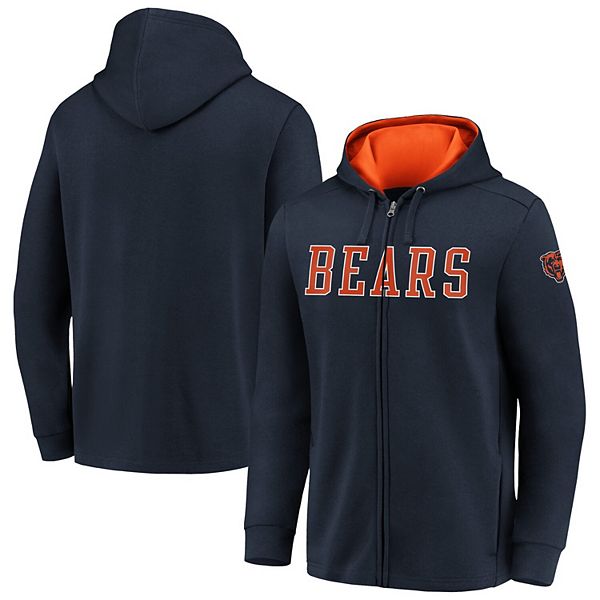 NFL Team Apparel Youth Chicago Bears Color Block Full-Zip Hoodie