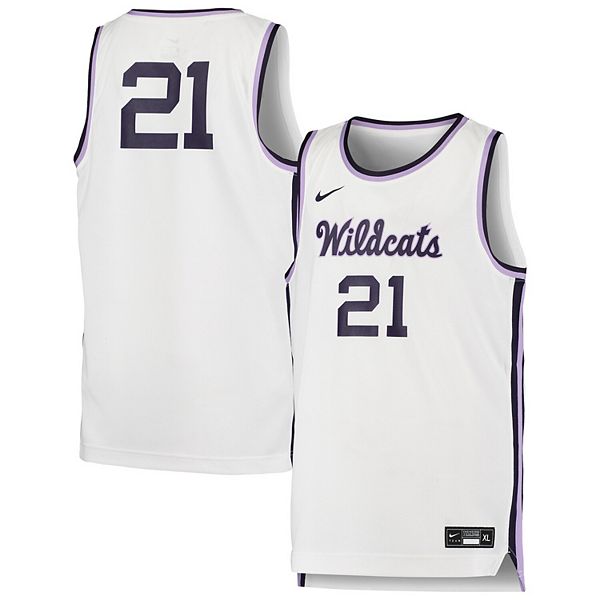 Men's Nike #22 White Kansas State Wildcats Retro Replica