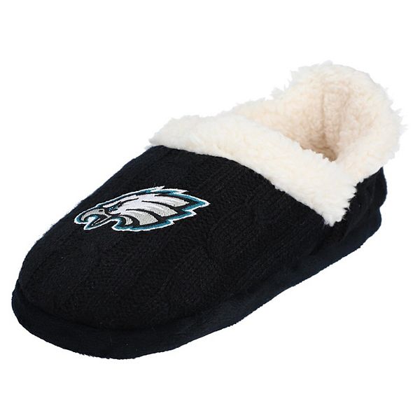 Women's FOCO Philadelphia Eagles Colorblock Knit Moccasin Slippers