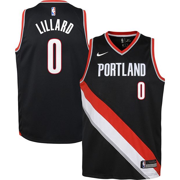Nike Youth Portland Trail Blazers Damian Lillard #0 Black Swingman Jersey
