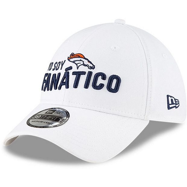 Men's New Era White Denver Broncos Yo Soy Fanatico 39THIRTY Flex Hat