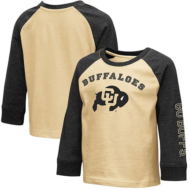 Men's Champion Gold Colorado Buffaloes Straight Over Logo T-Shirt