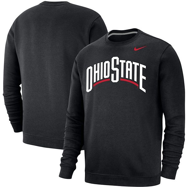 Men's Nike Black Ohio State Buckeyes School Logo Pullover Sweatshirt