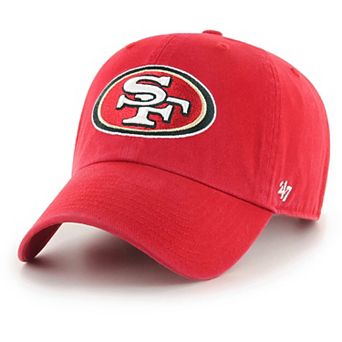 Youth '47 Scarlet San Francisco 49ers Logo Clean Up Adjustable Hat