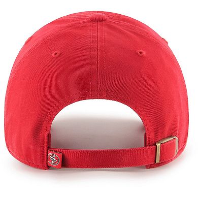 Youth '47 Scarlet San Francisco 49ers Logo Clean Up Adjustable Hat