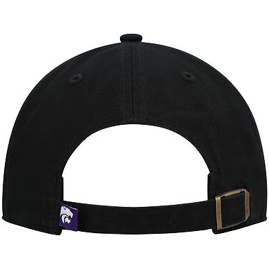 Men's '47 Black Kansas State Wildcats Clean Up Adjustable Hat