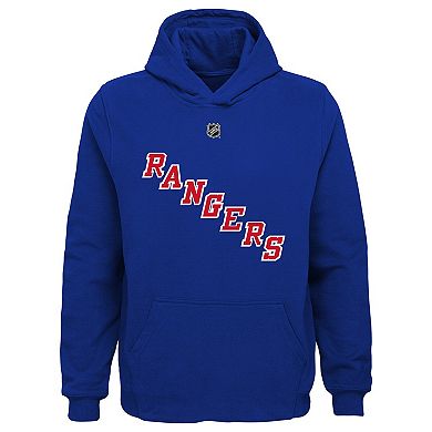 Youth Alexis Lafrenière Blue New York Rangers Name & Number Pullover Hoodie