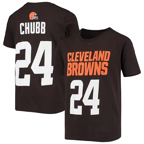 Nick chubb cleveland browns youth mainliner player name & number