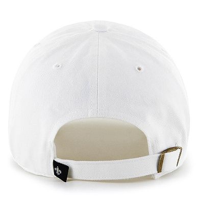 Men's '47 White New Orleans Saints Logo Clean Up Adjustable Hat