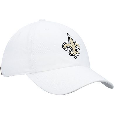 Men's '47 White New Orleans Saints Logo Clean Up Adjustable Hat