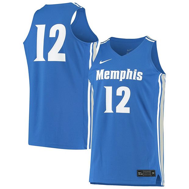 Men's Nike #12 Royal Memphis Tigers Replica Basketball Jersey